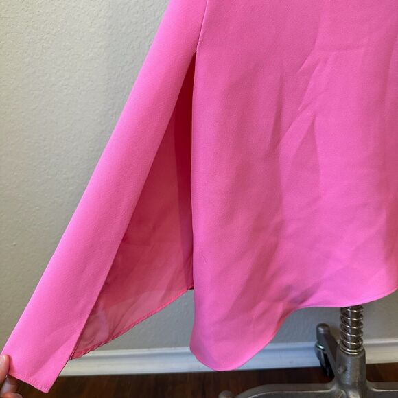 REISS Cheyenne Back-Cutout Midi Dress Bow Tie in Pink/White - Picture 4 of 16